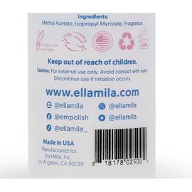 Ella+Mila Non-acetone Nail Polish Remover - Nourishing & Conditioning Acetone Free Nail Polish Remover - Gentle on Nails - 8oz