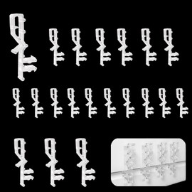 Kowibcl 20 Pcs Hidden Blind Clips 2-1/8 inch Hidden Channel Valance Clips Clear Plastic Valance Retainer Clips for Home Window Blinds