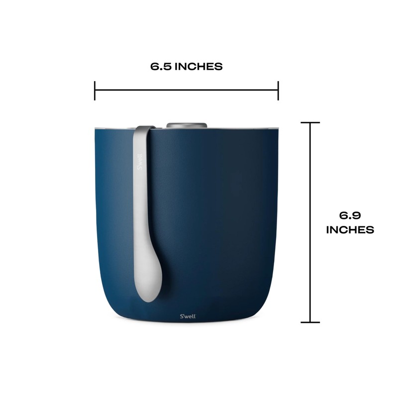 S'well Ice Bucket with Tongs, 68oz, Azurite