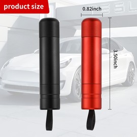 BUCOMTU Pack of 2 Seat Belt Cutter, Emergency Hammer, 2-in-1 Emergency Hammer Car with Seat Belt Cutter, TÜV, with Holder, Emergency Hammer Car, Emergency Rescue Tools, Emergency Hammer for Car, Bus (Black + Red)