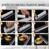 Plastic wrap Dispenser with Cutter, Suitable for 12" Long *