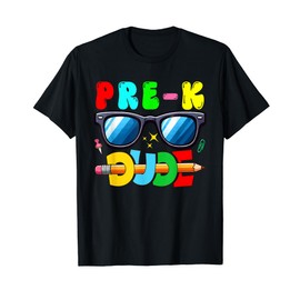 Pre-K Dude Back To School Sunglasses Students Kids Boy T-Shirt