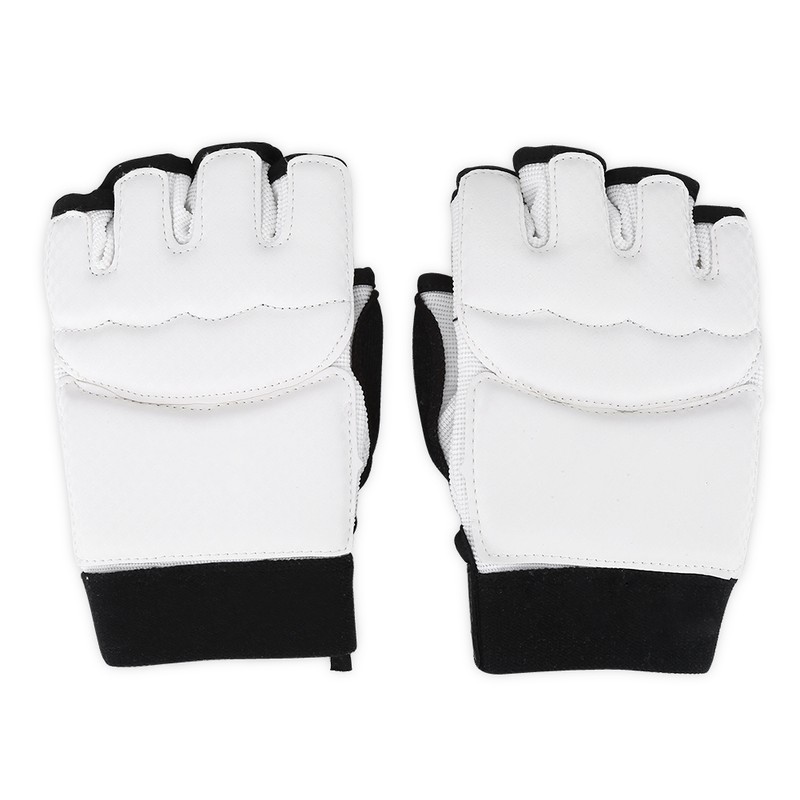 Adult/Kids Taekwondo Sparring Half Finger Hand Protector Cover Boxing Gloves
