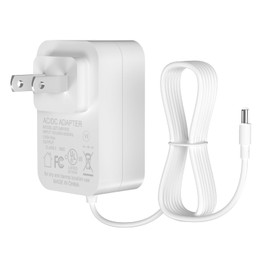 12V Power Cord for BCHARYA,Pet Zone,Meowant,PetSnowy Popur Self Cleaning Cat Litter Box Charger Replacement for BCHARYA Automatic Self-Cleaning Power Adapter ETL Listed (White)
