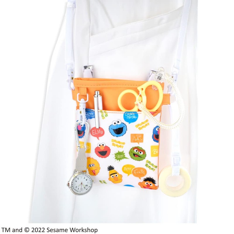Sesame Street ST-ZSS0006 3-Way Soft Pen Pouch, Orange