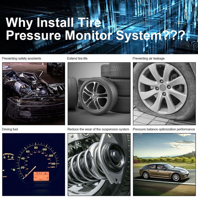 Tire Pressure Sensor,USB Tire Pressure Monitor System TPMS Internal Sensors