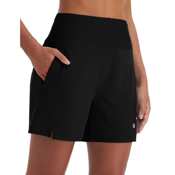 BALEAF Women's Swim Shorts High Waisted Tummy Control Modest Swimsuits