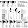 Alata Kate 65-Piece Silverware Set with Utensil-Serving Set, Service for
