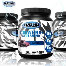 Creatina  Glutamina Hái Hu 1kg 50 Servicios Varios Sabores                                                                                            