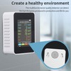 CO2 Detector, CO2-TVOC-HCHO-PM2.5-PM10 Sensor Meter with Backlit LCD Screen, Temperature