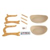 YIYIBYUS 2 Tier Bamboo & Ceramic Fruit Basket for Kitchen