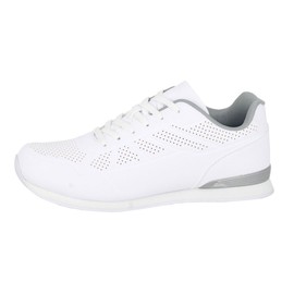 Dek Mens Penalty Lace Up Lightweight Lawn Bowling Shoes/Trainers White/Grey 10 UK
