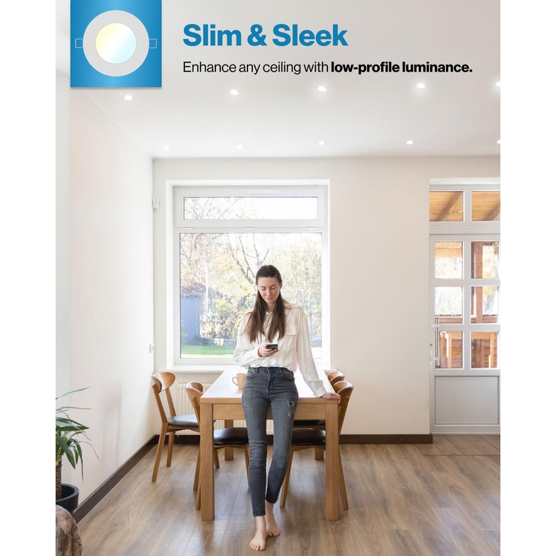 Sunco 4 Inch LED Recessed Lights, Canless Ceiling Light Slim,