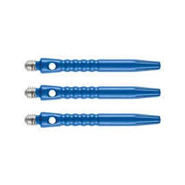RED DRAGON Hip-Grip Medium Blue Aluminium Dart Shafts (Shaft) - 2 Sets Per Pack (6 Stems Total)