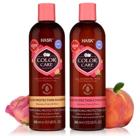 HASK Set De Champú Y Acondicionador Para Cabello Teñido  Sin Sulfatos, Sin Parabenos, Sin Gluten, Vegano, Libre De Crueldad Animal, Seguro Para El
