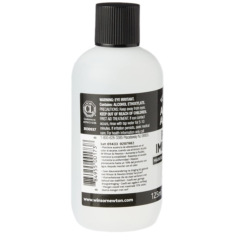Winsor & Newton Professional Acrylic Medium, Flow Improver, 125ml (4.2-oz)