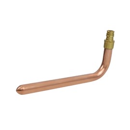 3/4" Expansion Copper Stub Out Pex-A, 3/4" x 8" Straight F1960 Stub Out Elbow Fitting No Lead Brass, For Use in Pex-A-Tubing Connection