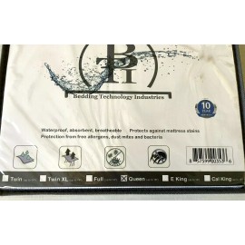 BTI Mattress Protector Waterproof Breathable Absorbent Queen Size Cotton Terry