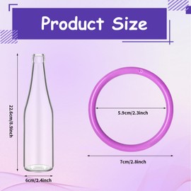 SENONAPO 141 Pcs Ring Toss Game 120 Plastic Sport Ring Toss Game with 21 Glass Bottles Outdoor Carnival Games Mixed Color Ring Adults Fun Target Toys for Family Outside Party Favors Supplies