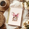 THDSE Coquette Pink Bows Bunny Notebook, Easter Rabbit Animal Spiral