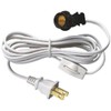 Westinghouse 70108 6-Foot Cord Set with Snap-In Pigtail Candelabra-Base Socket