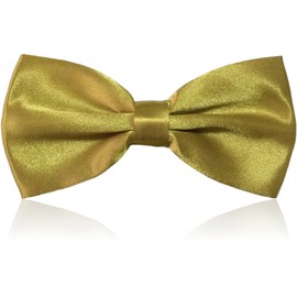 Best Item: Bowtie, Men's, Kids, Plain, Assorted Colors, Bowtie, Wedding, One-Touch Attachment, Ribbon, 23 dark gold