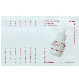 (10 sheets) Innisfree Black Tea Youth Enhancing Ampoule Mask 28ml / (10매) 이니스프리 블랙티 유스 인핸싱 앰플 마스크 28ml