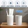 PP 2PCS Reusable Unbreakable Toothbrush Cup 10.5oz/300ml Mouthwash Holder, Easy
