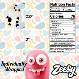 Zeesy Cow Candy Lollipops - 12 Individually Wrapped Cow Party Suckers - Farm Animal Party Favors fo Cow Birthday, Farm Birthday Party