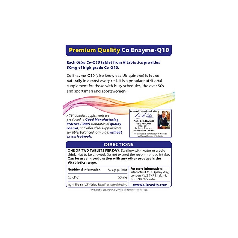 Vitabiotics Ultra Coenzyme Q10 50 mg Tablets