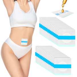 30PCS Castor-Oil Patches Disposable, 2.7-Inch Castor-OilsBelly Patch-Cover & Self-Adhesive Castor-Oil-Patch Waterproof for Stomach, Castor Oils Compress Pads, Highly Absorbent