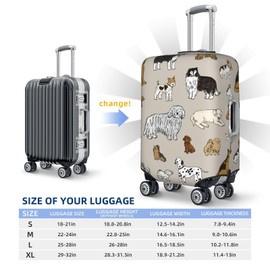 Lukbfall Cute Dogs Animal Luggage Suitcase Covers Elastic Washable Luggage Protector Travel Suitcase Protective Cover For Kid And Adult, Xl (Fit 29-32 Inch Luggage)