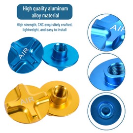 Suspension Fork Valve Cover, Bicycle Fork Valve Cover, Aluminium Alloy Front Fork, Airtight Valve Cover, Bicycle Accessories (Blue)