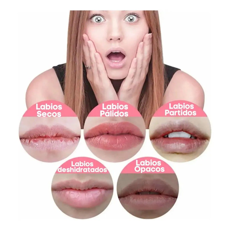 Cuidado Facial Labial Hidratante Bálsamo Labios Secos 8pz F