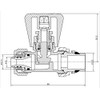 Straight Manual Inlet Radiator Valve 16mm PEX Compression Fittings x