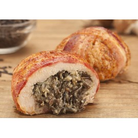 Burgers' Smokehouse Gourmet Stuffed and Bacon Wrapped Chicken Breast Filets (Wild Rice & Mushrooms)