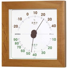 enpekkusu Weather Meter, Temperature and Humidity Meter, Weston Place Hygrometer Hanging Unisex Made in Japan Brown TM – 763