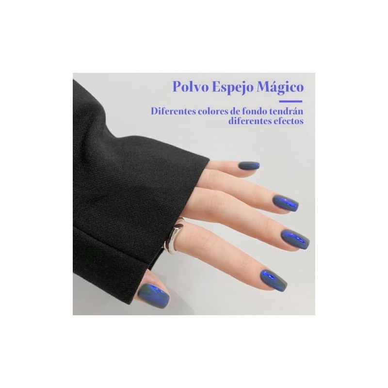Polvo de uñas cromado, 5, 6 colores