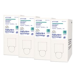 ATTITUDE Liquid Laundry Detergent, EWG Verified Laundry Soap, HE Compatible, Vegan and Plant Based Products, Cruelty-Free, Mountain Fresh, Bulk Refill, 80 Loads, 67.6 Fl Oz (Pack of 4)