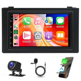7 Inch Android 13 Car Radio Stereo for Saab 9-3 93 2007-2011 IPS Touchscreen Double Din Car Audio Receiver w/Wireless Carplay Android Auto WiFi GPS Bluetooth AHD SWC/AV in/FM/AM Backup Camera, 2+32G
