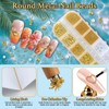 3D Beach Nail Charms Golden Seashell Tropical Ocean Pearls Beads