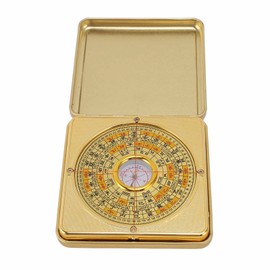 Feng Shui Luo Pan Iron Precise with Flipping Cover Feng Shui Compass for Learning Residential Feng Shui S