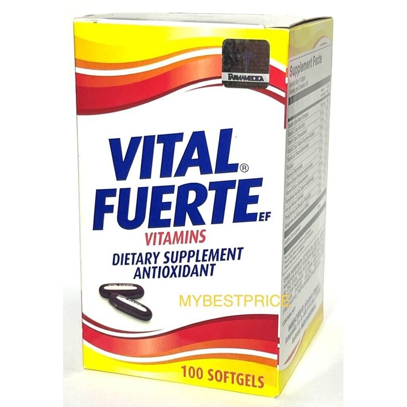 Vitamins Vital Fuerte Vitamins VITAMINAS Y MINERALES 100 Softgels Antioxidant
