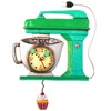 Allen Design Studios "Vintage Mixer Green" Mixer Kitchen Wall Clock