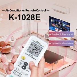 K-1028E New Universal AC Remote Control 1000 in 1 for Multiple Brands Haier, Hitachi, Panasonic, LG, Sharp, Gree, Midea, Bosch, Toshiba, Sanyo Air Conditioner Remote Control