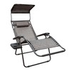 Oversized Zero Gravity Chair with Sunshade and Drink Tray -