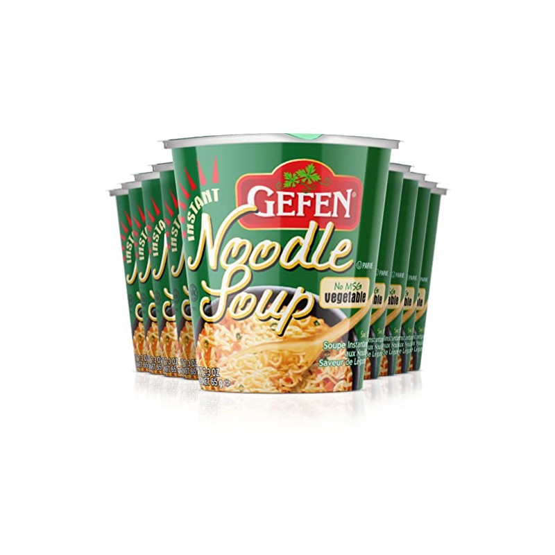 Gefen Instant Noodle Soup, No MSG, Vegetable Flavor, 2.3oz (12