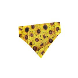 Sunflower Over the Collar Dog Bandana That Slips onto Their Existing Collar Size (Medium)