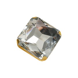 Exaggerated Geometric Ring for Women Wedding Anniversary Statement Big Rectangle Rhinestone Adjustable Comfort Fit Finger Rings 42g Crystal Princess Cut Fake Diamond Jewellery Gifts (Clear CZ)