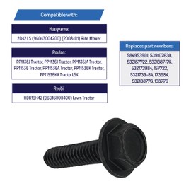 Blade Spindle Hex Head Screw Bolt Replacement for Husqvarna, Poulan, Ryobi - 584953901, 539107630